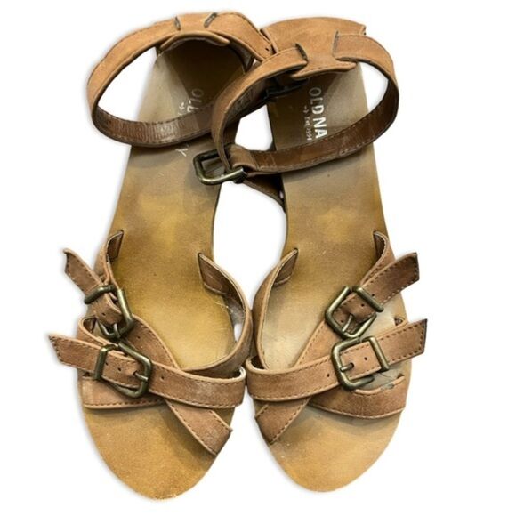 Strappy Wedge Sandals - Size 8 - Old Navy - Picture 1 of 4